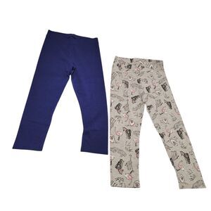 Spotted Zebra Girls  Active Stretch Blue & Gray Printed Legging 3T (2-Pack)